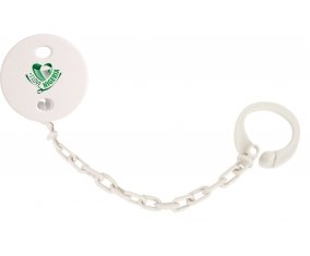 Attache-sucette I Love Nigeria couleur Blanc