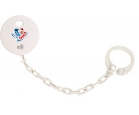 Attache-tétine I Love France maps couleur Blanc