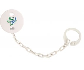Attache-sucette I Love Sierra Leone couleur Blanc