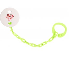 Attache-tétine I Love Singapore couleur Verte
