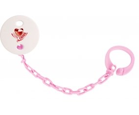 Attache-tetine I Love China couleur Rose clair