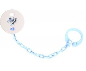 Attache-tetine I Love Bostwana couleur Bleu ciel