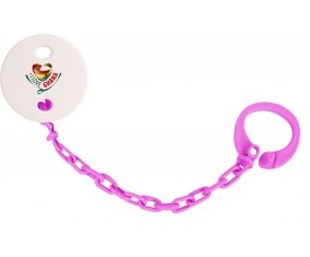 Attache-sucette I Love Ghana couleur Rose fuschia