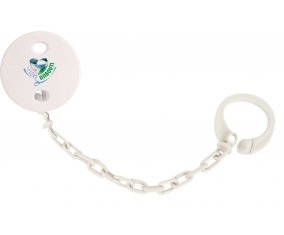 Attache-sucette I Love Djibbouti couleur Blanc