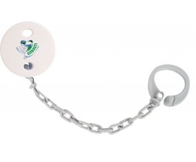 Attache-sucette I Love Djibbouti couleur Grise