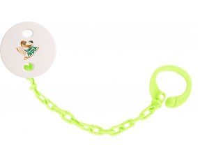Attache-tétine I Love India couleur Verte