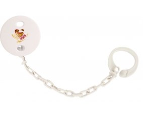 Attache-tétine I Love Spain couleur Blanc