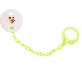 Attache-tétine I Love Spain couleur Verte