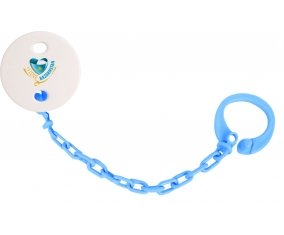 Attache-tétine I Love Kazakhstan couleur Bleu turquoise