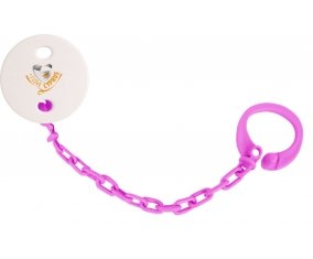 Attache-tétine I Love Cyprus couleur Rose fuschia