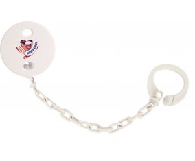 Attache-sucette I Love North Korea couleur Blanc