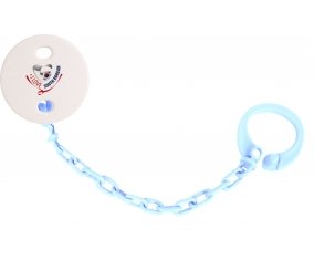 Attache-tétine I Love South Korean couleur Bleu ciel