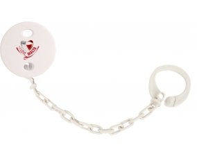 Attache-tetine I Love Malta couleur Blanc