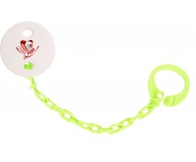 Attache-tetine I Love Peru couleur Verte