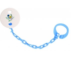 Attache-sucette I Love Saint Vincent and Grenadines couleur Bleu turquoise