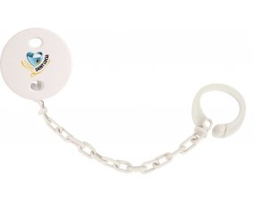 Attache-tétine I Love Saint Lucia couleur Blanc