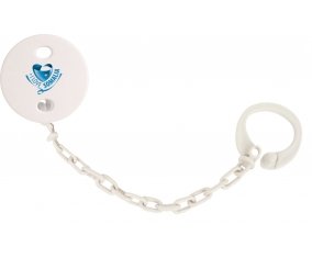 Attache-tetine I Love Somalia couleur Blanc