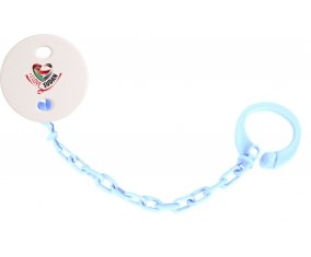 Attache-sucette I Love Sudan couleur Bleu ciel