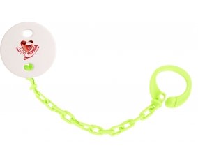 Attache-tétine I Love Tunisia couleur Verte