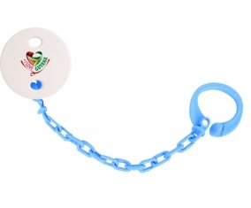 Attache-tetine I Love Guyana couleur Bleu turquoise