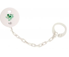 Attache-tetine I Love Turkmenistan couleur Blanc