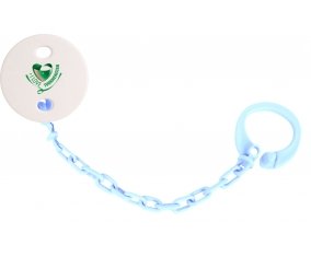 Attache-tetine I Love Turkmenistan couleur Bleu ciel