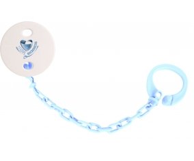Attache-sucette I Love Micronesia couleur Bleu ciel