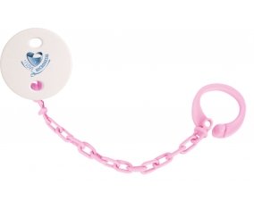 Attache-sucette I Love Micronesia couleur Rose clair