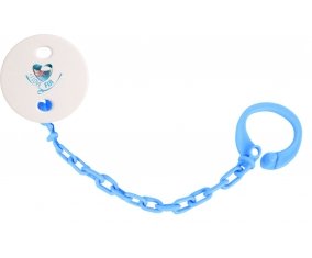 Attache-tetine I Love Fiji couleur Bleu turquoise