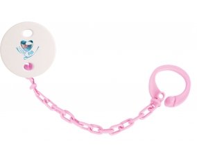 Attache-tetine I Love Fiji couleur Rose clair