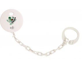 Attache-sucette I Love Dominica couleur Blanc
