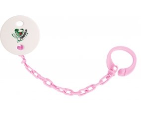 Attache-sucette I Love Dominica couleur Rose clair