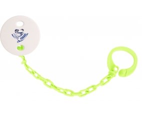 Attache-tetine I Love Israel couleur Verte