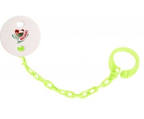 Attache-sucette I Love Maldives couleur Verte