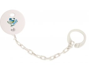 Attache-tetine I Love Rwanda couleur Blanc