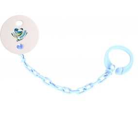 Attache-tetine I Love Rwanda couleur Bleu ciel