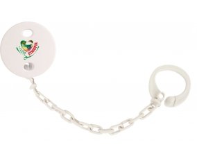 Attache-tetine I Love Ethiopia couleur Blanc