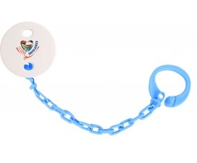 Attache-sucette I Love South Africa couleur Bleu turquoise