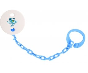 Attache-sucette I Love Palau couleur Bleu turquoise