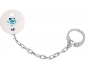 Attache-sucette I Love Palau couleur Grise