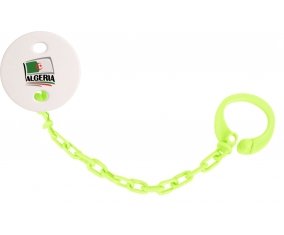 Attache-tetine Flag Algeria design 1 couleur Verte