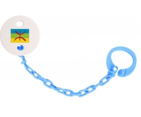 Attache-tetine Drapeau Amazigh couleur Bleu turquoise