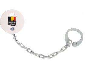Attache-tétine Made in Belgium design 1 couleur Grise