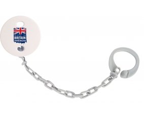 Attache-tetine Made in Britain design 1 couleur Grise