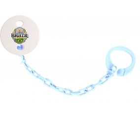 Attache-tétine Flag Brazil couleur Bleu ciel