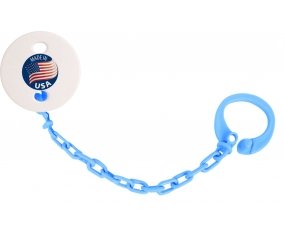 Attache-tetine Made in USA couleur Bleu turquoise