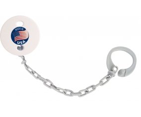 Attache-tetine Made in USA couleur Grise