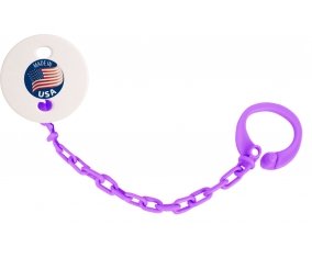 Attache-tetine Made in USA couleur Violet