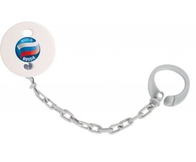 Attache-sucette Made in RUSSIA couleur Grise
