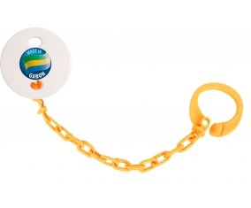 Attache-sucette Made in GABON couleur Orange